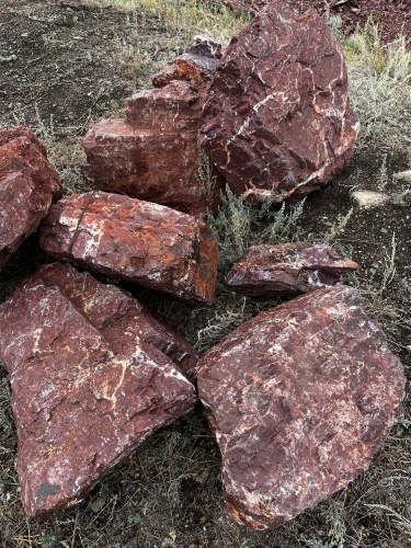 Камни для ландшафтного дизайна красно-фиолетовые 10-60 килограмм купить в Томской области