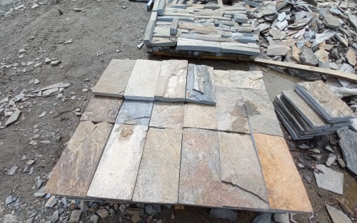 Плитка пилёная златолит Уральский для цоколя, отмостки купить в Томской области