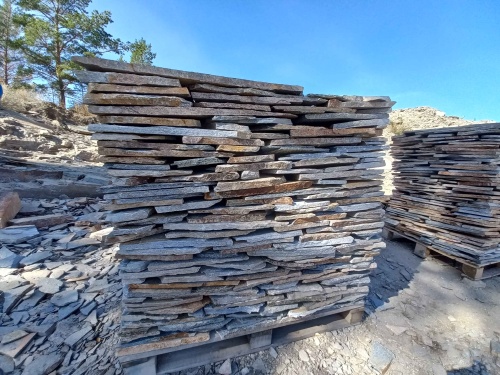 Плитняк златолит серебристый для фасада купить в Томской области