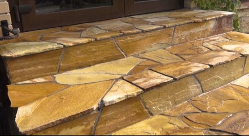 Плитняк златолит жёлтый золотистый для отмостки купить в Томской области